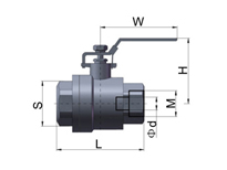 Two-piece Stainless Steel Ball Valve